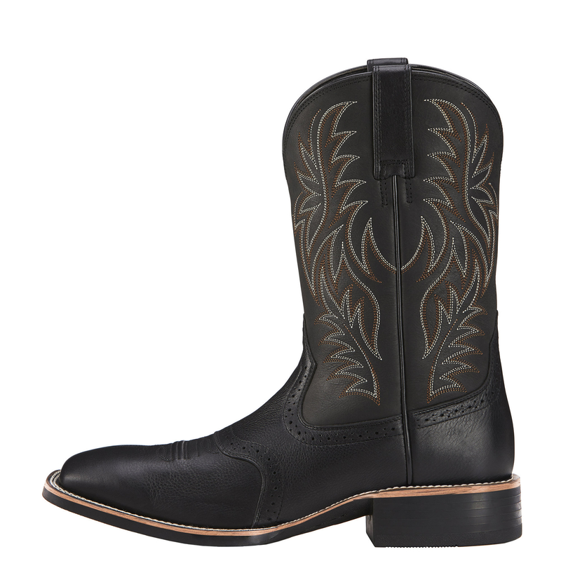 Pantofi bărbătești cu broderie retro sculptată, cu cap lat, cizme western de cowboy, model înalt_voghion.com