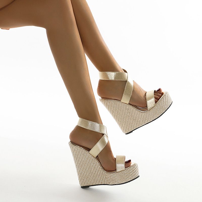 Sandali con zeppa in corda da donna, semplici e comodi, disponibili_voghion.com