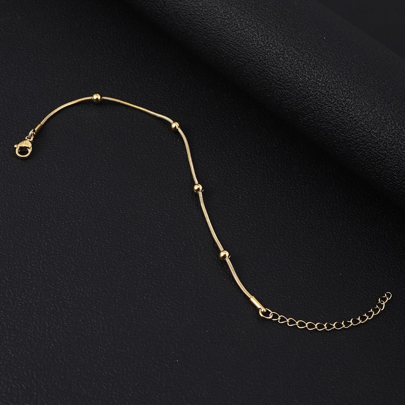 Bracciale in acciaio inossidabile placcato oro per donna, bracciale alla moda con catena in acciaio al titanio, gioielli minimalisti unisex,_voghion.com