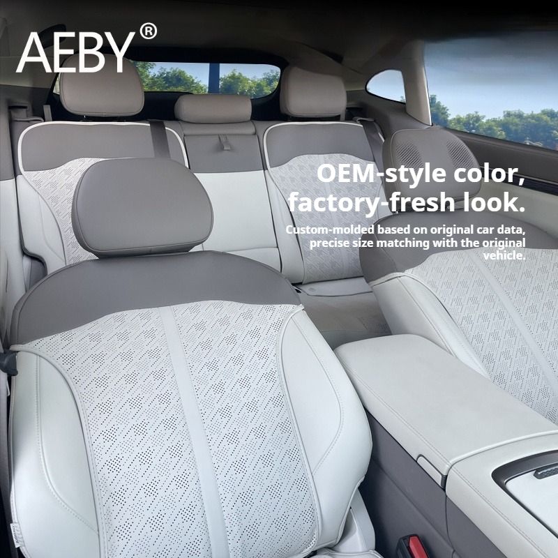 AEBY For ZEEKR 7X 2025 Car Seat Cushion Backrest Set Custom Fit Anti-slip Bottom Easy Install All-Season Covers 2024 New_voghion.com