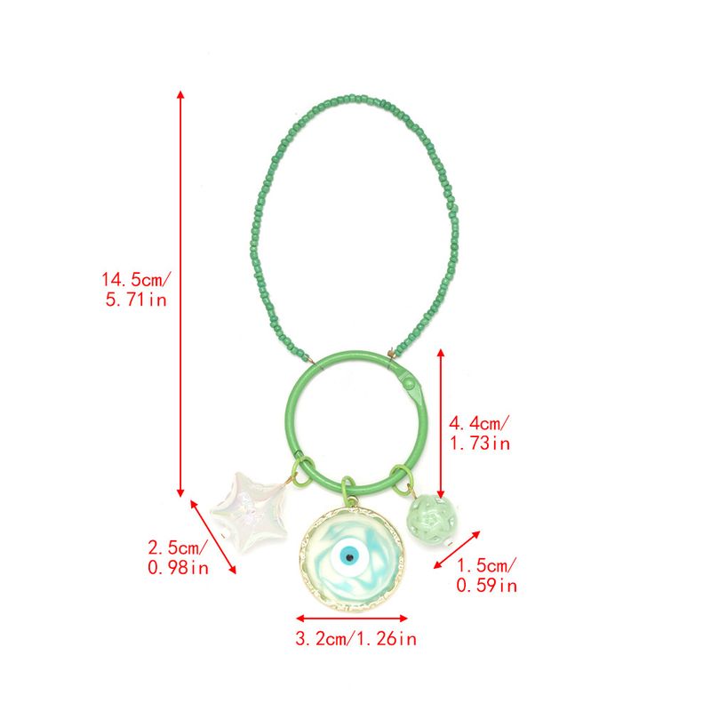 Neuer farbiger Schlüsselanhänger zum Selbermachen von Dopamin mit Teufelsauge-Schlüsselanhänger, Handykette, Autoanhänger._voghion.com