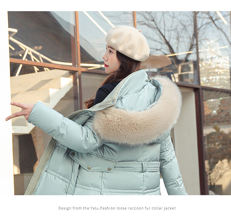 Parka para mujer, abrigos de invierno para mujer, chaqueta de invierno con pelo largo y pesado, cinturón para cultivar la moralidad, abrigo para mujer 2022 8603_voghion.com
