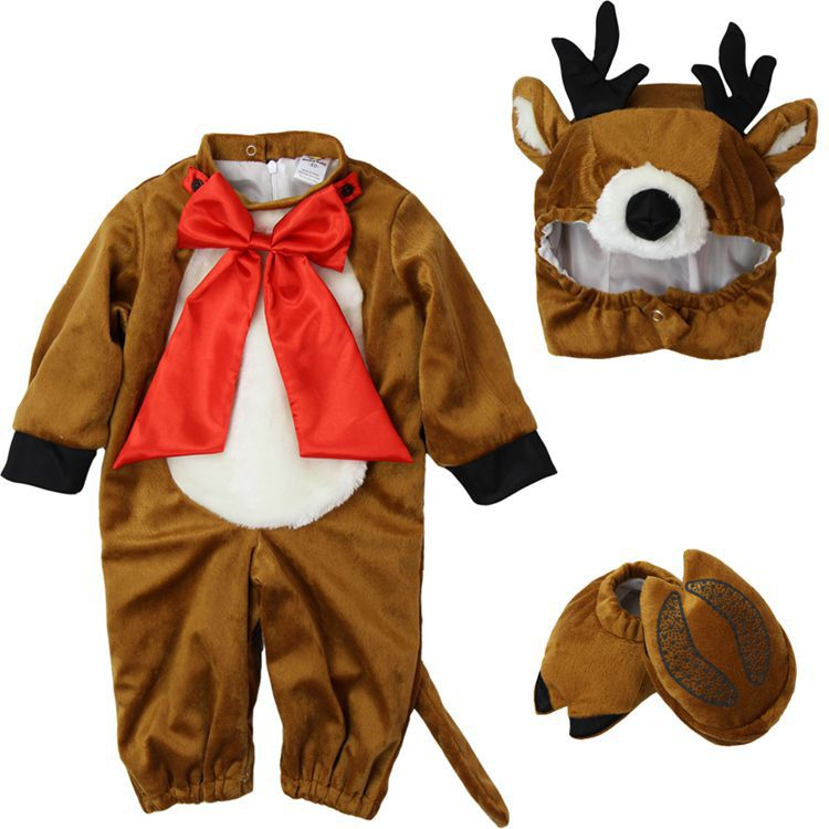 Christmas baby jumpsuit Santa Claus elf elk little snowman costume performance costume_voghion.com
