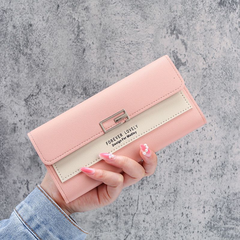 Long Wallet Ladies New Tri-Fold Clutch Multi-Functional Pu Bag Wallet_voghion.com