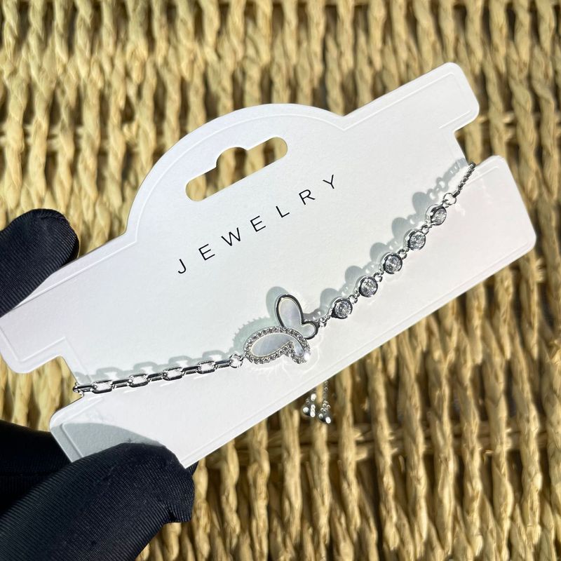 Dynamic Mother-of-Pearl Asymmetric Butterfly Bracelet Korean Fashion New Trend Pull-String Light Luxury Versatile_voghion.com