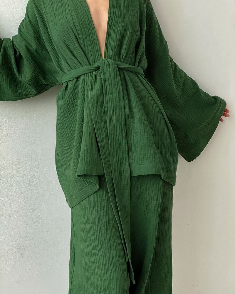 Damesbroekpak in effen kleur_voghion.com