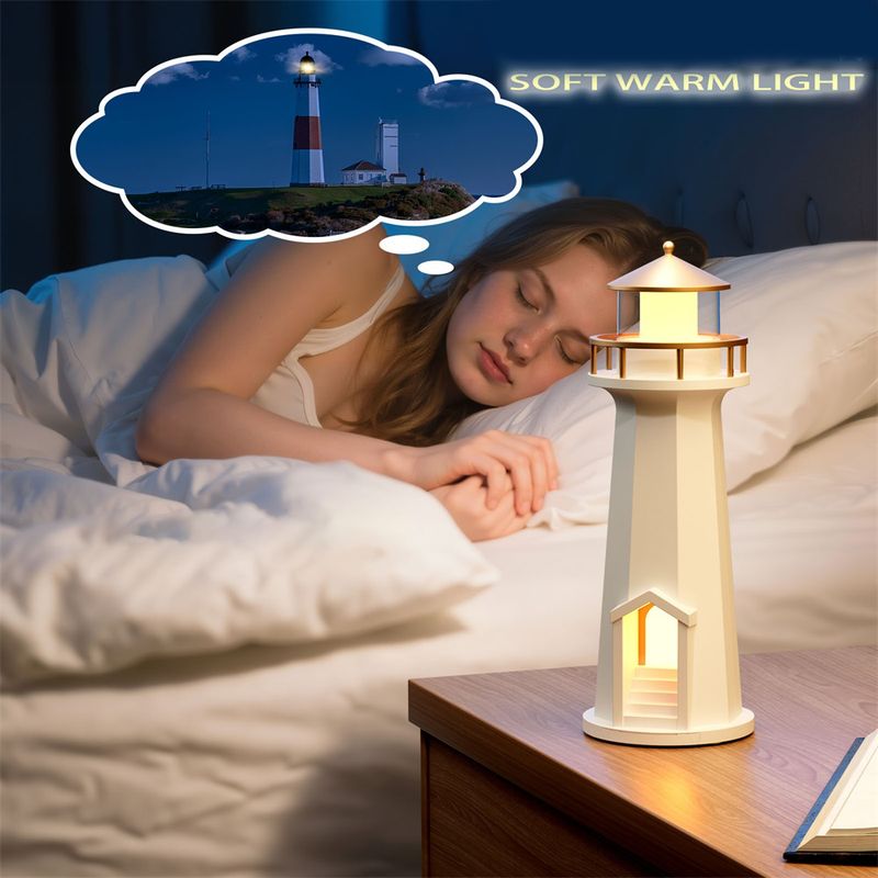 Night Light Moon Lamp Projection Lighthouse Lamps APP Control Blue Tooth Music Speaker Ambient Lights Birthday Festival Gift_voghion.com
