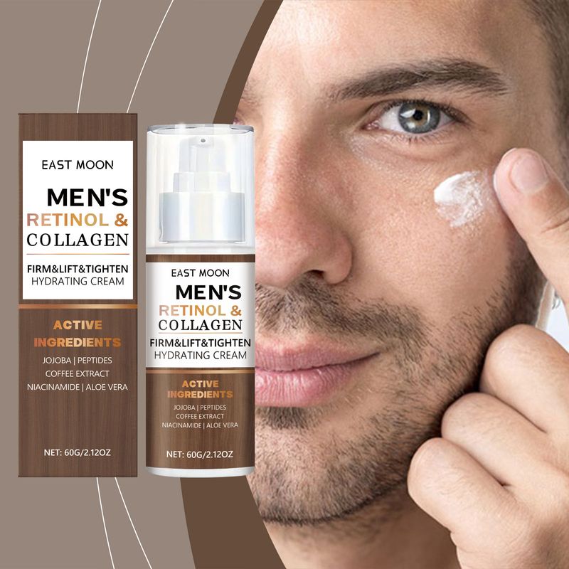EAST MOON Men's Retinol Collagen Moisturizing Cream Fades Fine Lines, Brightens, Tightens, Moisturizes And Softens_voghion.com