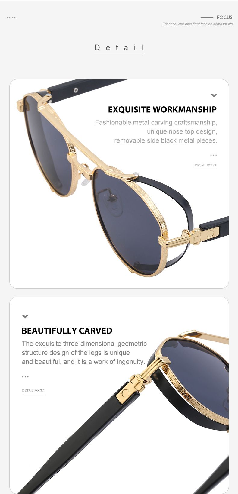 Occhiali da sole unisex Polarizzatore antiriflesso anti-UV Coppia occhiali da sole_voghion.com