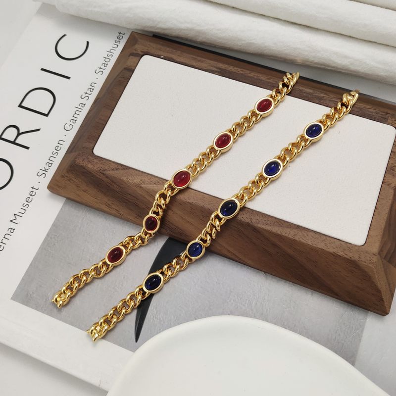 Fashionable Unique Simple Versatile High-end Luxury Cuban Color Bracelet Couple Style Jewelry Accessories_voghion.com