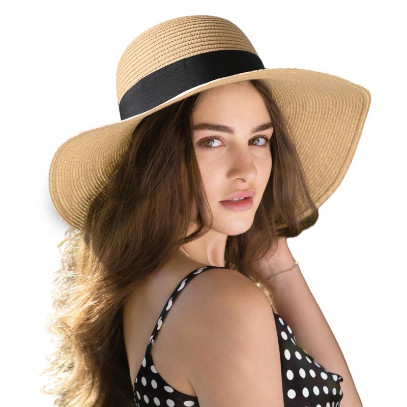 Unbeatable Quality Women's Beach With Wide Sun Grass Shade, Travel Brim, Bow Hat Suitable For Fishing, Hiking, Camping_voghion.com