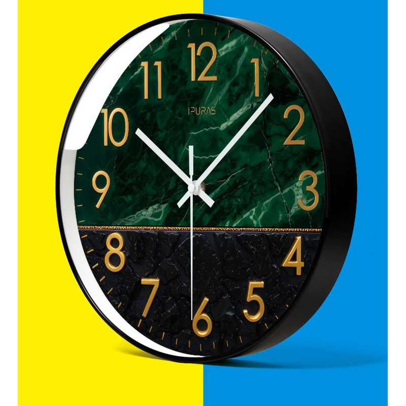 Yipula 7207 Orologio da parete al quarzo silenzioso, moderno, luminoso e di lusso, in stile nordico, creativo, per soggiorno_voghion.com