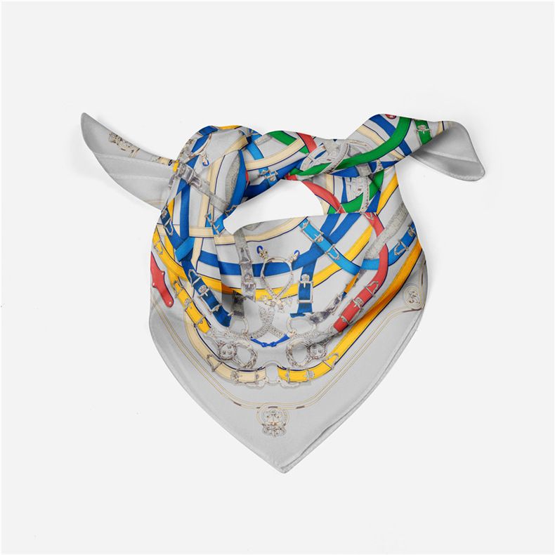 Nuova fascia per capelli in seta twill a catena 2024 Malaysia Fashion 53 cm piccola sciarpa quadrata_voghion.com