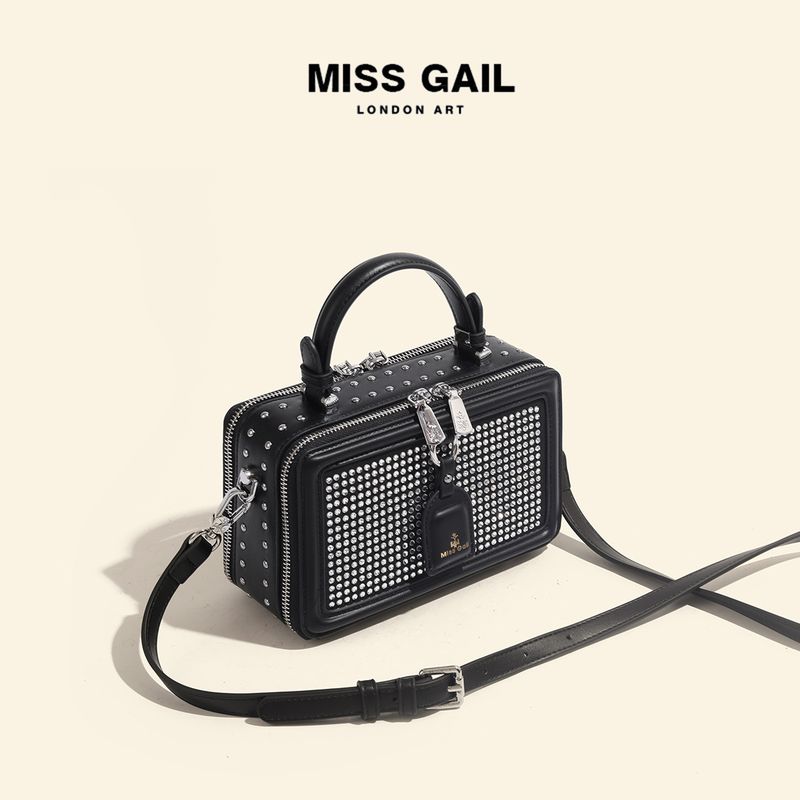 【Blue Valley】Borsa a tracolla con tracolla a forma di diamante lucido BingBing_voghion.com