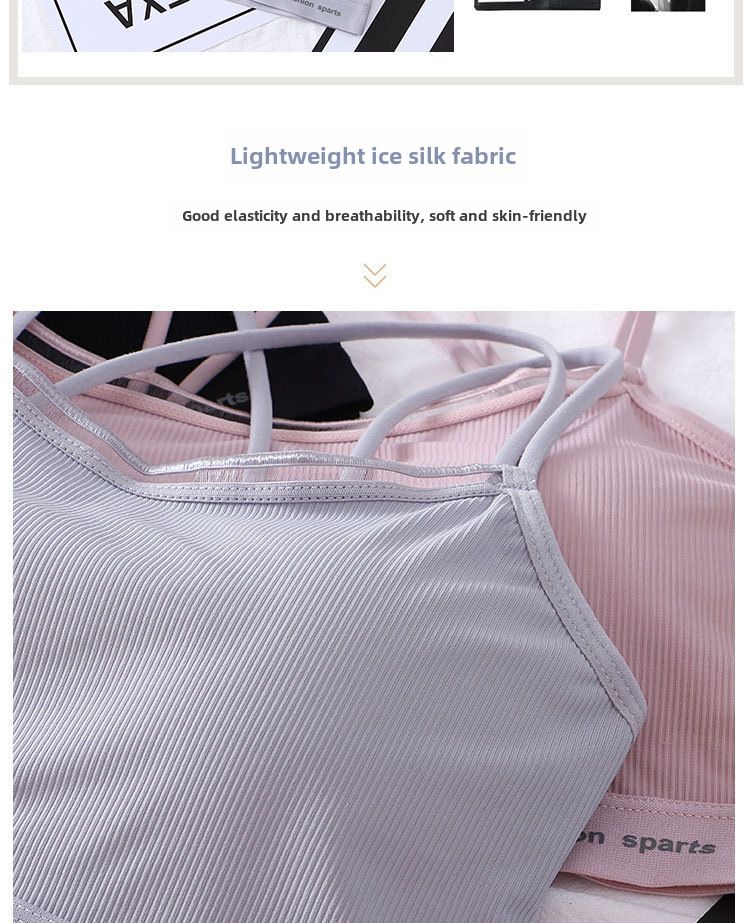 Cool Summer Thread Ice Muscle Wrapping Petto Sottile Spalline Bella Schiena Ragazze Senza Spalline Anti-running No-Marca Intimo in Seta di Ghiaccio_voghion.com