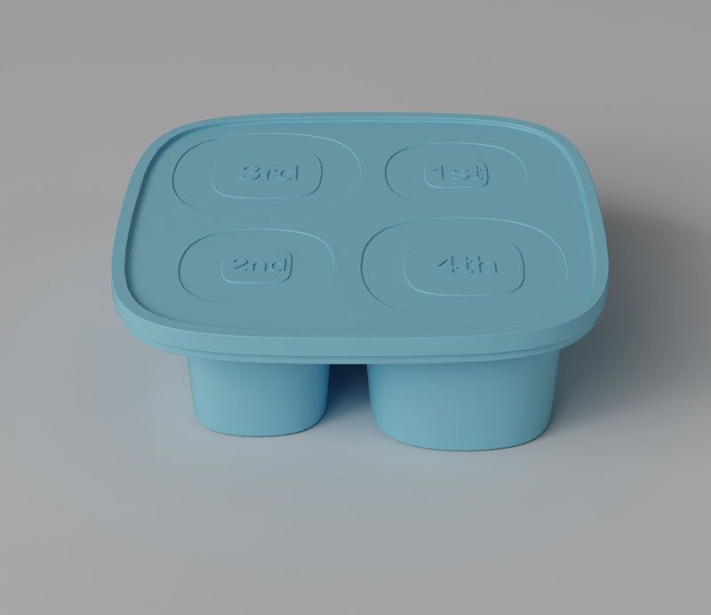 Ice Tray Mold 4 Grid Silicone Easy To Release Water Cup Ice Mold Ice Tray_voghion.com