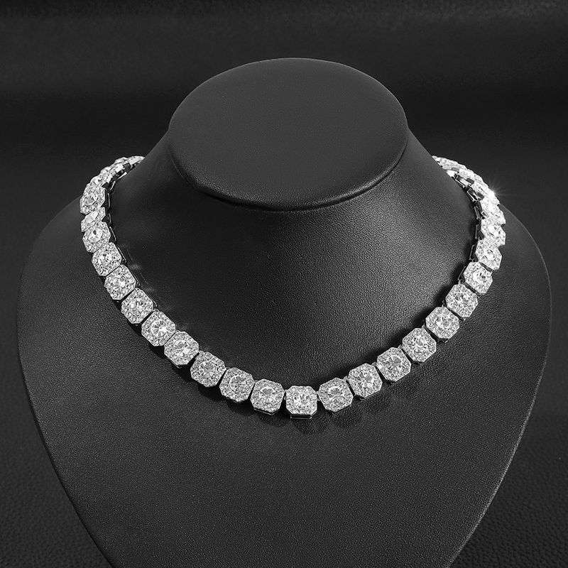 Lätt lyx stil rund legering rock socker kubansk kedja personlighet halsband nyckelben sexig disco slitage rock socker kedja_voghion.com