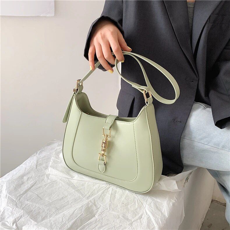 Burminsa Half Moon Underarm Shoulder Side Bags For Women 2023 Trend Designer Crossbody Bag PU Leather Ladies Handbags And Purses_voghion.com