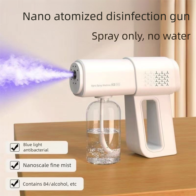 K5p Alcohol Spray Gun Blue Light Nano Electric Household Air Sterilization Express Atomizer Disinfection Machine_voghion.com