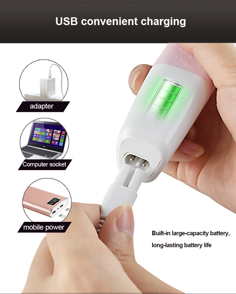 Lady Epilator Professional 5 σε 1 Micro Shave Χαμηλού θορύβου κουρευτική μηχανή για τα αυτιά φρυδιών σώματος_voghion.com