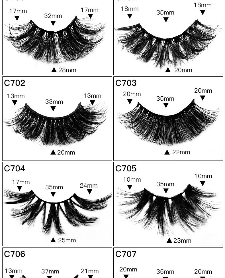 False Eyelashes Natural 3D Three Dimensional Multi Layer Thick Curled False Eyelashes 7 Pairs Of Simulation Long Eyelashes_voghion.com