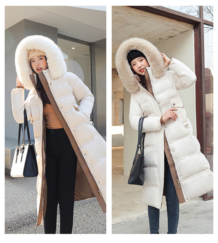Parka para mujer, abrigos de invierno para mujer, chaqueta de invierno con pelo largo y pesado, cinturón para cultivar la moralidad, abrigo para mujer 2022 8603_voghion.com