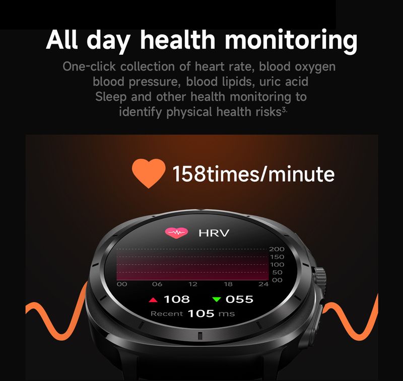 ET456 ECG Smartwatch With Heart Rate, Sleep Monitoring, Blood Oxygen & NFC – Waterproof Fitness Tracker For IOS, Compatible With IPhone_voghion.com