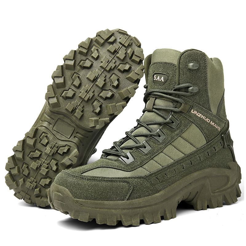 Scarpe da trekking alte da uomo - Scarponi da lavoro in pelle traspiranti e impermeabili per camminare, fare trekking e correre_voghion.com