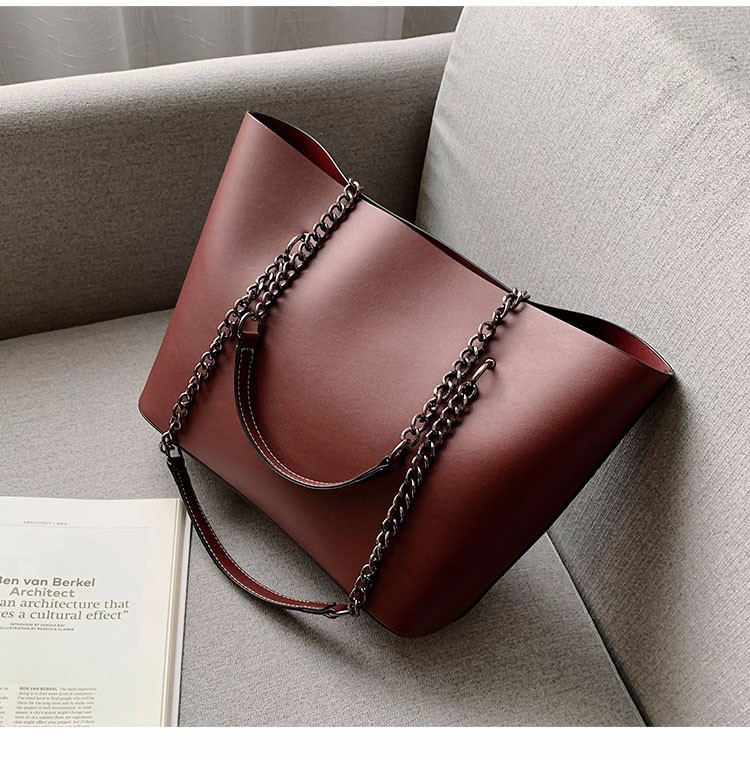 2024 Winter New Women's Bag Retro Tote Bag Simple Style Large Capacity Handheld Shoulder Bag_voghion.com