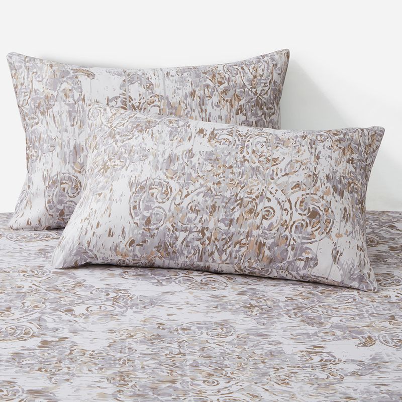 Parure de lit Nordic Paisley, en polyester brossé de qualité supérieure, respirante et infroissable, motif géométrique, compatible avec les tailles de lit US/EU/AU._voghion.com