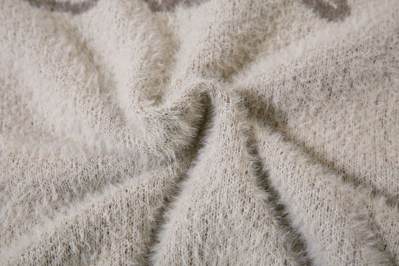 JIAYIKU Men's American Style Deer Fur Thickened Sweater Knitted Top New Jacquard Round Neck Base Shirt_voghion.com