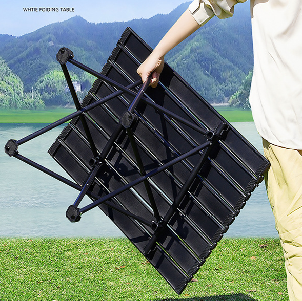 Outdoor Camping Table Folding Picnic Ultra-light Stall Portable Roll_voghion.com