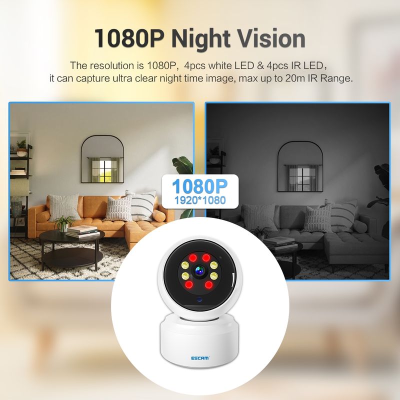 PT200 HD 1080P Dual-band WiFi IP-camera, ondersteunt nachtzicht / bewegingsdetectie / automatische tracking / TF-kaart / tweerichtingsaudio, EU-stekker_voghion.com