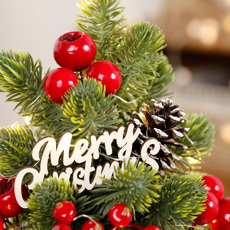 Christmas Decorations INS Nordic Style Led Pine Cones Nobelson Mini Christmas Tree, Tabletop Ornaments_voghion.com