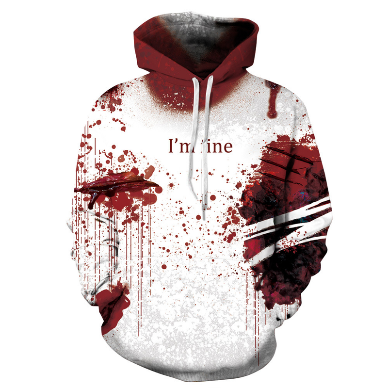 Halloween-Kapuzenpullover mit Blutstropfen im Digitaldruck_voghion.com
