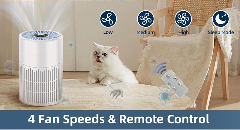 Home Formaldehyde Removal Air Purifier - Indoor Desktop Small With Sleep Timer & Filter Purification System_voghion.com
