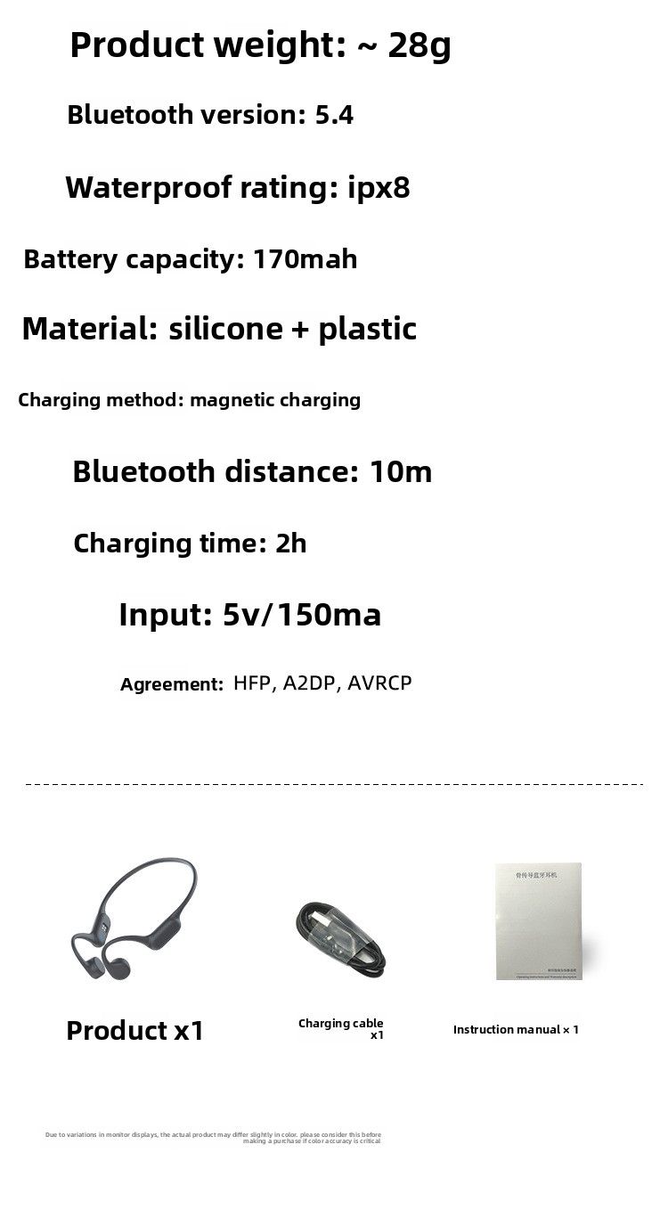Cross-Border X21 Bone Conduction Headphones With Built-in Memory Long Battery Life For Music Listening, Sports, And Swimming IPX68 Water-Resistant Blu_voghion.com