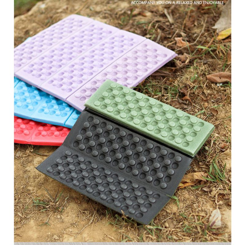 Waterproof Camping Mat - Lightweight Foldable Foam Pad For Picnics & Hiking | Moisture-Proof Ground Cover With Carry Strap (48"x24", 0.8lb)_voghion.com