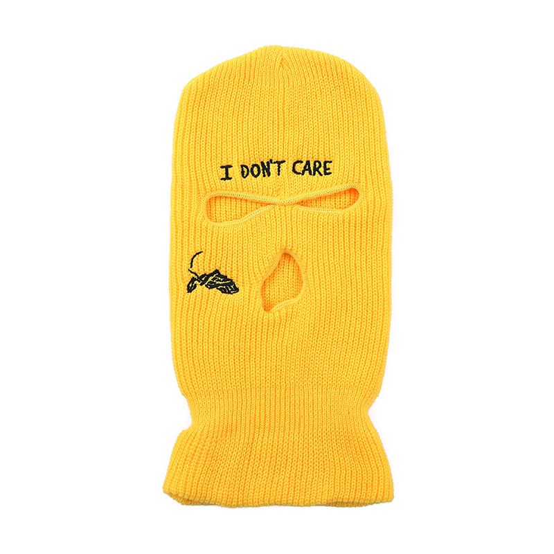 Driegats gebreide muts voor mannen en vrouwen, warme wollen letters, gehoorbescherming, fietsmuts voor volwassenen, veelkleurig, groothandel, koepel_voghion.com