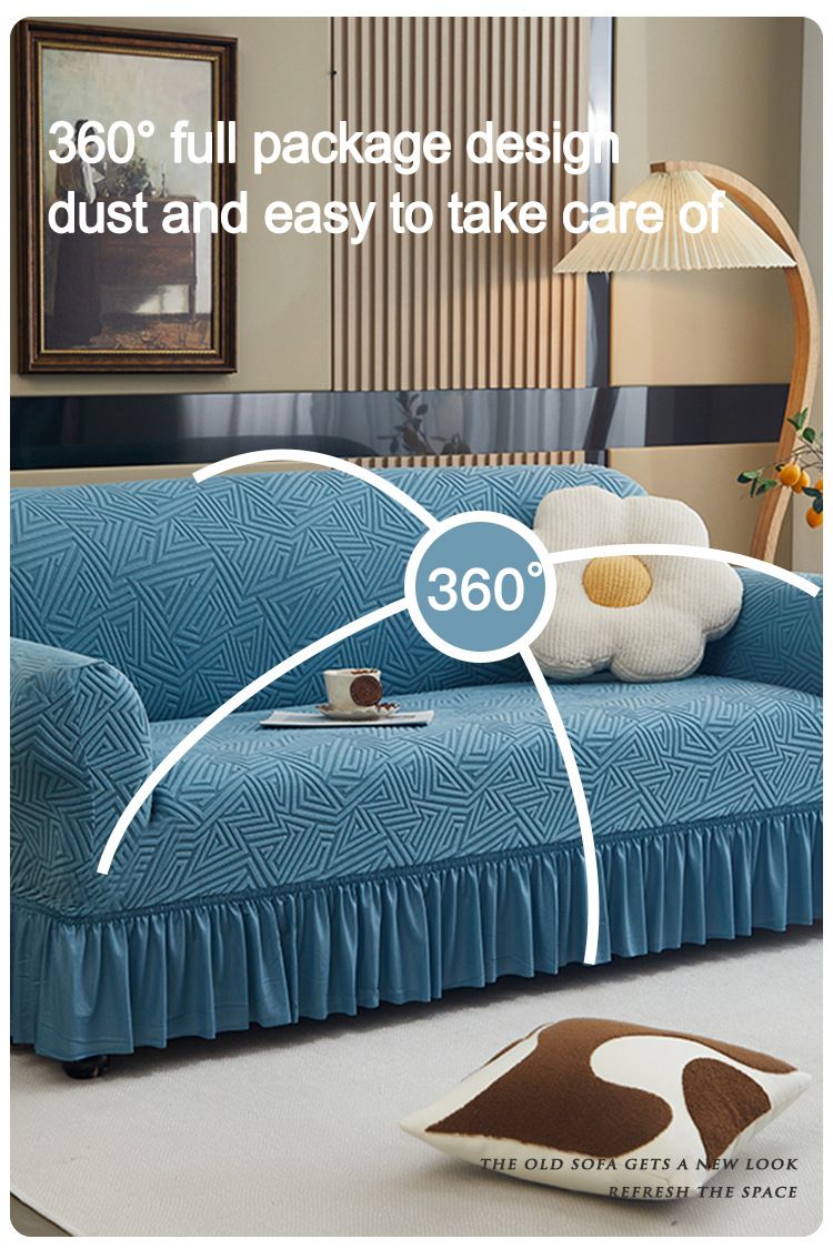Jacquard Elastic Sofa Covers With Full Coverage & Skirt Hem – Universal Stretch Slipcovers For 1/2/3/4-Seater Couches_voghion.com