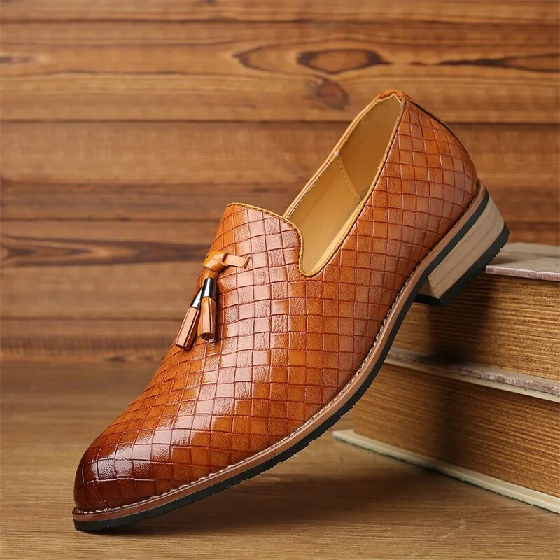Herren Luxus Freizeitschuhe Herbst Leder Loafer Büro Abendschuhe Herren Fahren Mokassins Bequeme Slip On Party Mode Schuhe_voghion.com