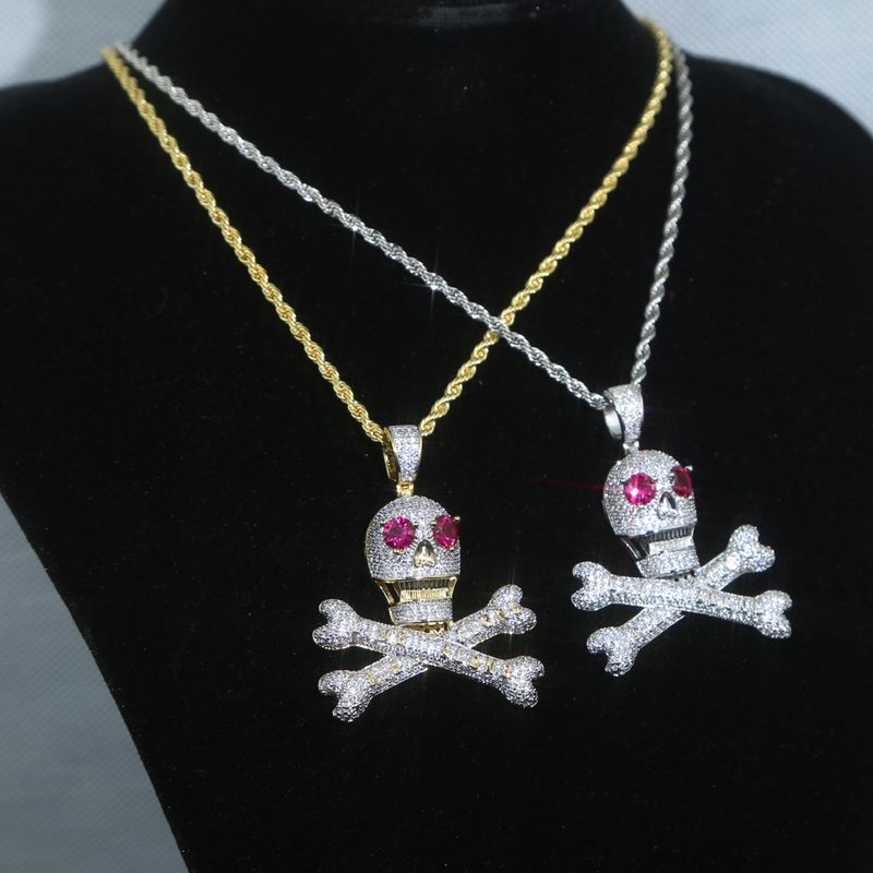 Hip Hop Personality New Skull Pendant Hip Hop Men's Necklace_voghion.com