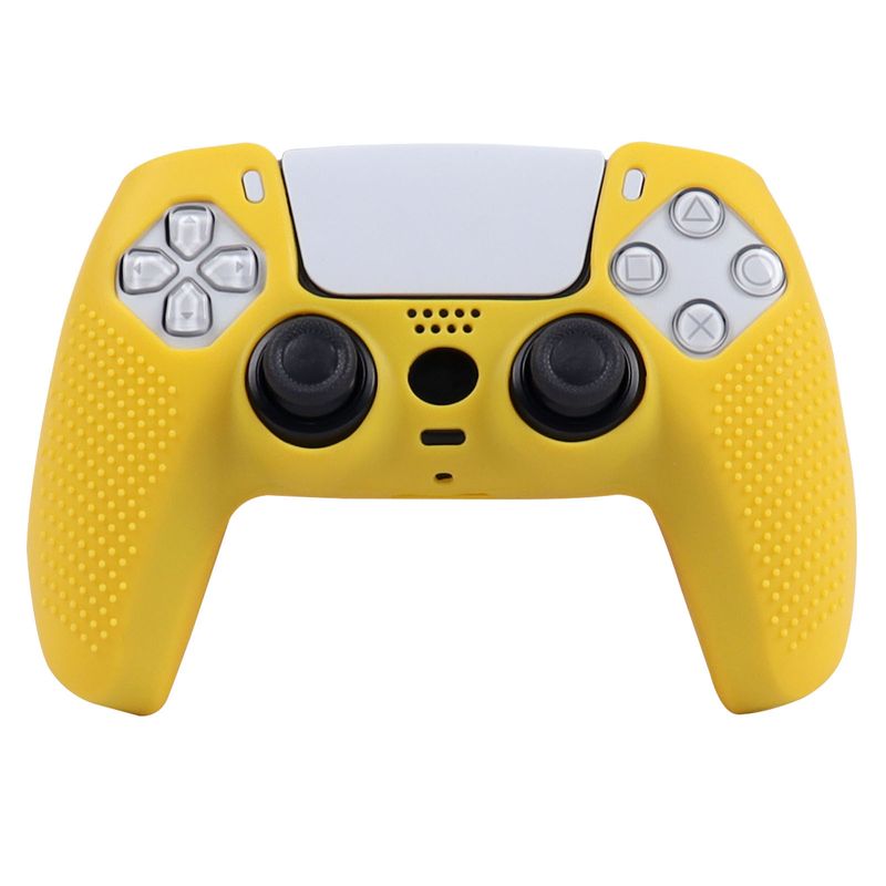 Custodia in silicone per gamepad con punta antiscivolo, custodia protettiva monocromatica per PS5 con punta, custodia in silicone a tinta unita_voghion.com