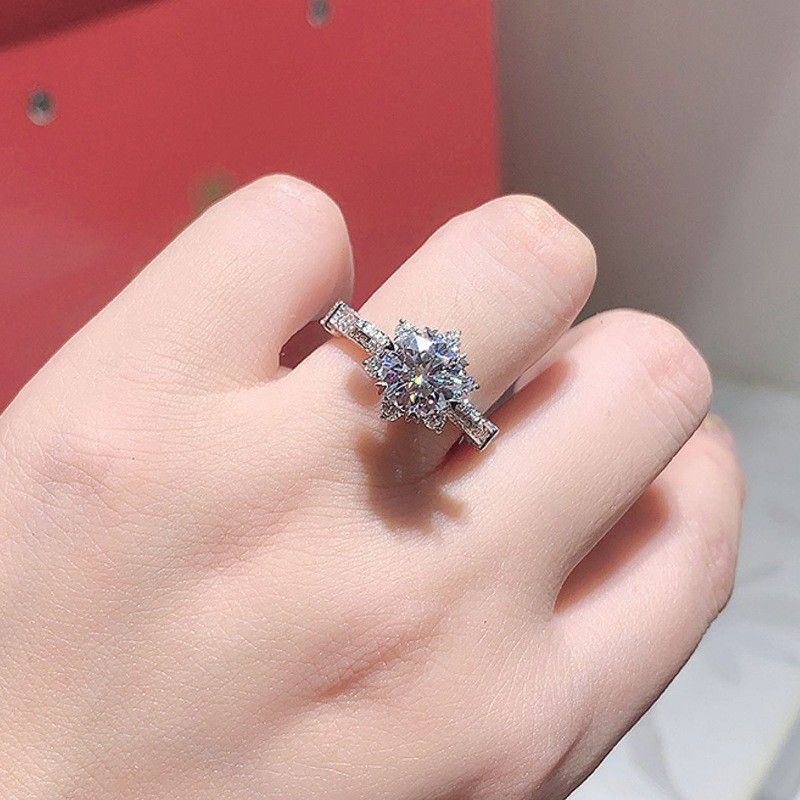 Mosan One Gram S Sterling Silver Women's Wedding Ring With Opening Design, Unique Engraving For Valentine's Day Gift_voghion.com