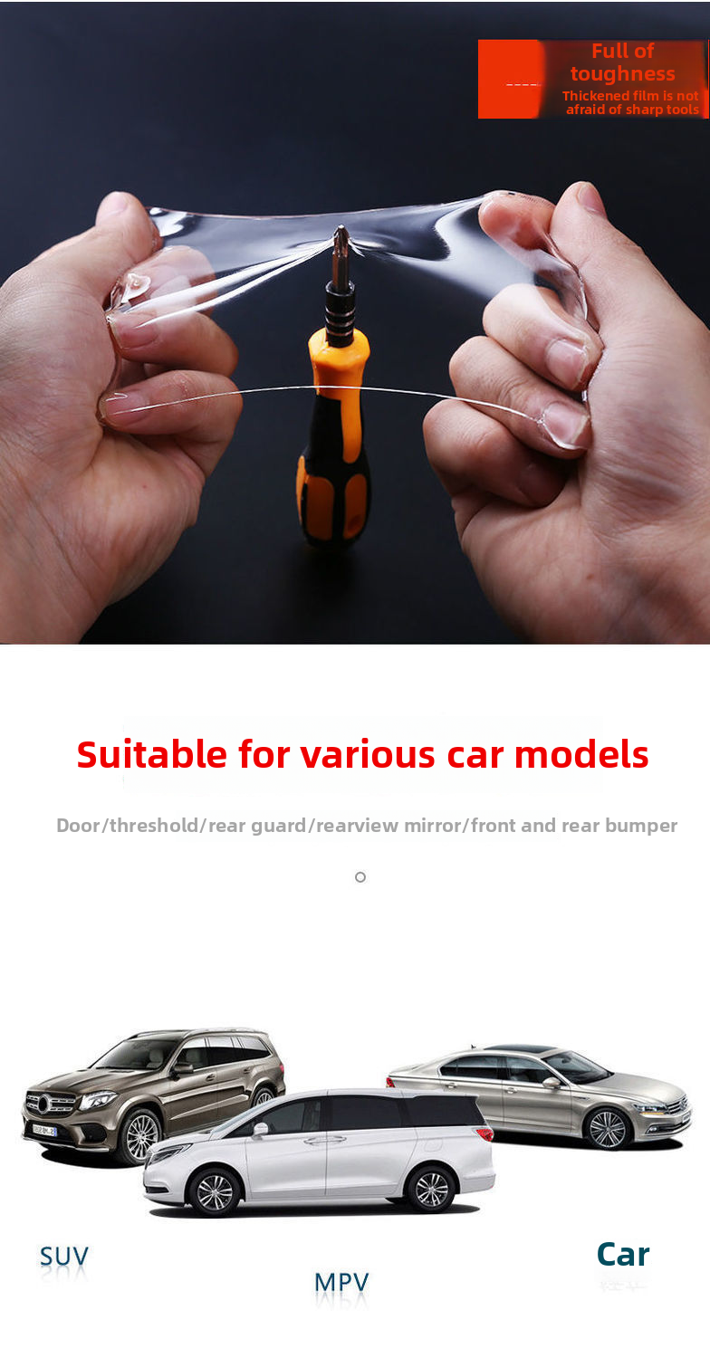 Adhesivo anti-piso para umbral de coche, parachoques transparente invisible para coche, tira anticolisión, protección corporal._voghion.com
