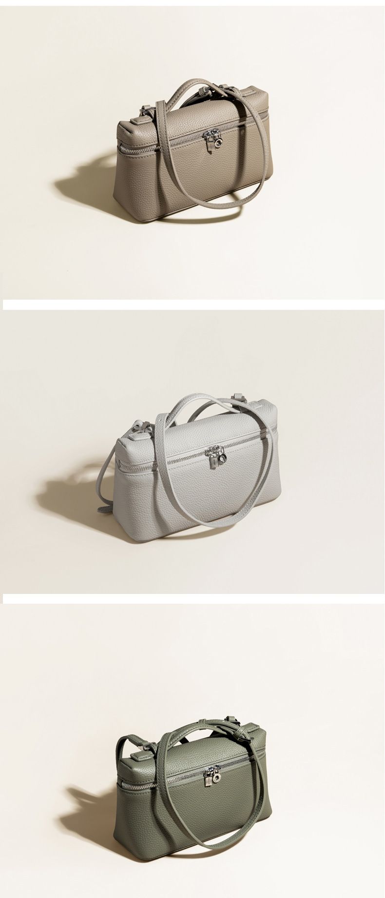 LP19 Lunchbox Damen Crossbody Leder kleine Tasche, hochwertige und exquisite Handtasche für Damen_voghion.com