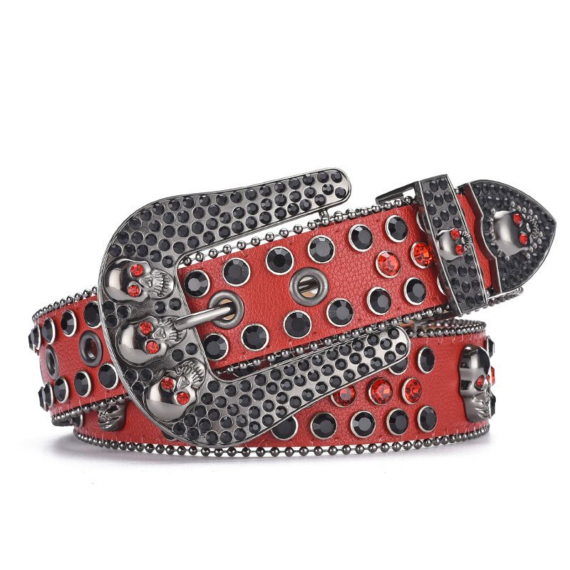 VOOTHOST Punk Kalnų krištolinis diržas Vakarų kaubojų deimantų Bling diržas Vyriškas Y2K Crystal Dygliuotas Cinto De Strass džinsams VB080_voghion.com