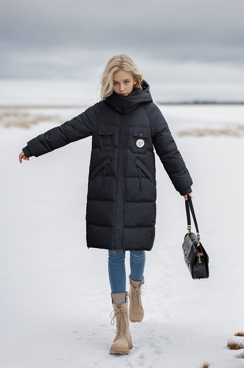 Mid-Length Down 2024 New Fashion Winter Plus Size Hooded Thickened Cotton Coat Puffer Jacket_voghion.com
