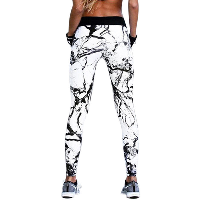 Women's Digital Geometric Tree Printed Hip Lift Stretch High Waist Bottoms_voghion.com