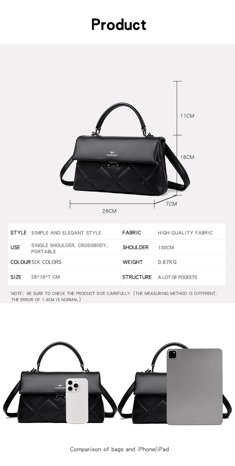 Borse da donna Cross Border 2024 Autunno e Inverno Nuove borse da donna alla moda Borsa a tracolla semplice e urbana Borsa a rombo Borsa da donna in morbida pelle_voghion.com